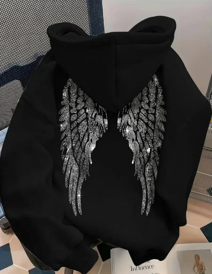 Shimmering Angel Wings Hoodie