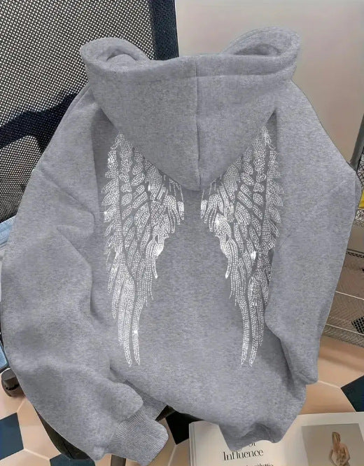 Shimmering Angel Wings Hoodie