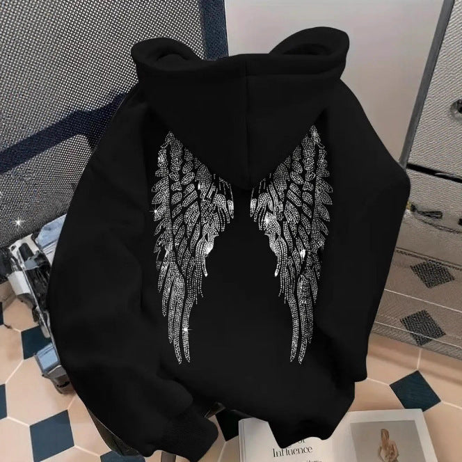 Shimmering Angel Wings Hoodie